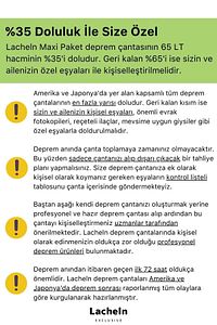 Orijinal Maxi Paket Tam Kapsamlı Hazır Deprem Çantası Afet Için Ilk Yardım Acil Durum Yaşam Seti ürün fotoğrafı