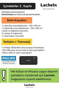 Orijinal Maxi Paket Tam Kapsamlı Hazır Deprem Çantası Afet Için Ilk Yardım Acil Durum Yaşam Seti ürün fotoğrafı