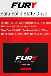 E-sport 512 Gb 550mb-500mb/s Sata3 2,5 Gaming Ssd ürün fotoğrafı