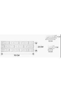 Tek Parça 70x23cm (0,17M2) Beyaz Kendinden Yapışkanlı 3d Duvar Kağıdı Paneli ürün fotoğrafı
