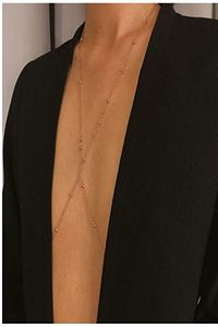 Kadın Mini Top Boncuklu Stylish Vücut Zinciri, Bel Zinciri, Vücut Aksesuarı - Gold ürün fotoğrafı