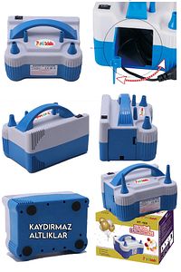 Ht508 Çift Hava Çıkışlı 2 Düğmeli Balon Şişirme Makinası, Elektrikli Balon Pompası 700w 1.3kg ürün fotoğrafı