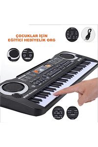 61 Tuşlu Org Electronic Keyboard Klavye Pilli Mikrofonlu Karaoke ürün fotoğrafı