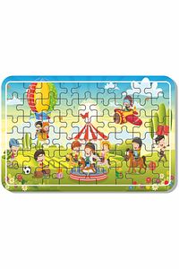 Uzay, Dinazor, Oyun, Hayvanlar 54 Parça Ahşap Puzzle Yapboz 5'li Set ürün fotoğrafı