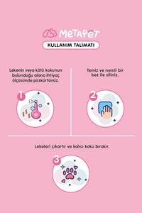 Bebek Pudrası Kokulu Kedi Idrar Ve Çişi Giderici, Tuvalet Lekelerini Çıkarıcı Sprey, 500 ml ürün fotoğrafı