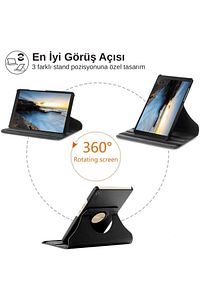Samsung Galaxy Tab A7 Tablet Kılıfı+Ekran Koruyucu+Kalem Siyah ürün fotoğrafı