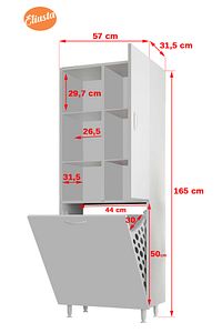 Sepetli Mutfak Dolabı Kirli Çamaşır Dolabı Sepetli Banyo Dolabı Oyuncak Dolabı ürün fotoğrafı