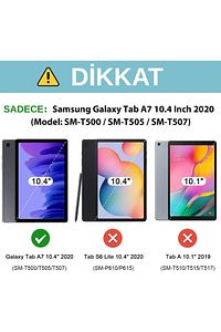 Samsung Galaxy Tab A7 Tablet Kılıfı+Ekran Koruyucu+Kalem Siyah ürün fotoğrafı