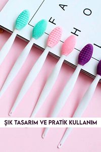 Siyah Nokta Ve Cilt Temizleme Aparatı Uzun Sap Mor ürün fotoğrafı