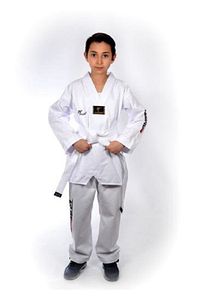Taekwondo/Tekvando Acemi Elbise Kıyafeti Dobok Beyaz Yaka Dobok ürün fotoğrafı