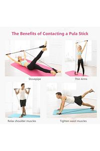 Portable Pilates Studio Jimnastik Egzersiz Çubuğu Pilates Direnç Lastiği ürün fotoğrafı