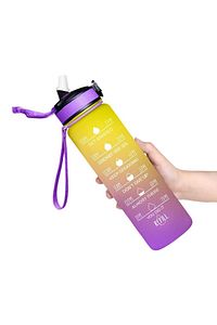 Motivasyonel 900ml Su Şişesi Pipetsiz Matarası Suluk Tritan Spor Salonu Su Şişesi Suluk ürün fotoğrafı