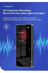 Bluetooth Lu Mp3 Mp4 Çalar Fm Radyolu Şarjlı Mp4 Player Dahili Hoparlör 8gb Hafızalı Ses Kaydı ürün fotoğrafı