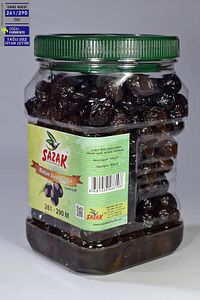 Yağlı Sele Siyah Zeytin Iri Kalibre Doğal Tatlandırma Doğal Fermente Siyah Zeytin 900 gr 261-290 ürün fotoğrafı
