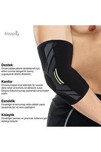 Fitness Tenis Basketbol Ortopedik Spor Outdoor Antreman Örme Silikon Dirseklik (1 ADET) ürün fotoğrafı