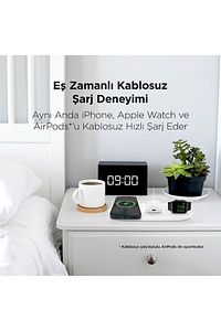 Aircharger Trio 3 ü 1 Arada Iphone -Watch-  Kablosuz Hızlı Şarj Aleti ürün fotoğrafı