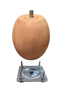 Ahşap Ayak Gürgen Koltuk Ayağı / Uzunluk : 8 Cm / Çap : 7.5 Cm 3301000000405 ürün fotoğrafı