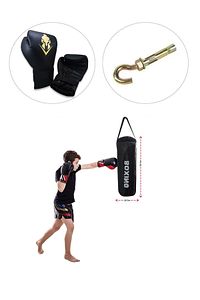 Çocuk Boks Seti 53 Cm X 20 Cm Boks Torbası + Boks Eldiveni + Tavan Kancası - 3' Lü Set ürün fotoğrafı