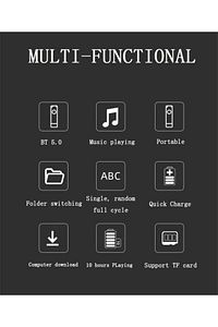 Bluetooth Lu Mp3 Player Dahili Hoparlör Kablolu Ve Kablosuz Kulaklık Ile Kullanabilme Mini Mp3 Çalar ürün fotoğrafı