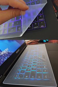 Notebook Laptop Bilgisayar Klavye Koruyucu Anti-toz Ve Su Geçirmez Şeffaf Silikon | 15,6inç 17,3inç ürün fotoğrafı