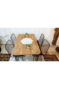 Atlantik Çam Desen Oval 70x110 Mutfak Masası Masa Mutfak Masa Yeni Model Sadece Masa ürün fotoğrafı