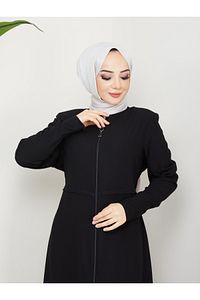 Kmk Kombin Kadın Yazlık Mevlana Model Beli Nakışlı Kloş Medine Ipeği Ferace/pardesü ürün fotoğrafı