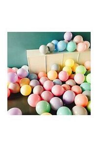 100 Adet Makaron Balon 5 Mt. Balon Zinciri Balon Pompası, Karışık Soft Renk Pastel Balon ürün fotoğrafı