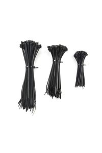 Plastik Kablo Bağı Cırt Kelepçe Set 100-150-250 X 2.5 Mm Siyah (20 X 3) 60 Adet ürün fotoğrafı