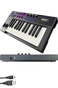 Midi-25 Pro Midi Klavye 25 Tuşlu Midi Keyboard 8 Pad ürün fotoğrafı