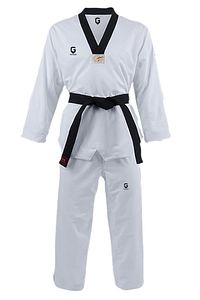 Fitilli Siyah Yaka Taekwondo Elbisesi Dobok ürün fotoğrafı