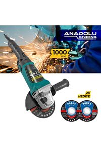 Dm803 Devir Ayarlı Spral Taşlama Makinası Avuç Içi Taşlama 115 Mm 2 Adet Disk Hediye ürün fotoğrafı