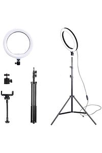 10ınç Youtuber Led Işıklı Tripod Selfie Makyaj Işığı Sürekli Ring Light 26cm 2.1 M Ayaklı Tripot ürün fotoğrafı
