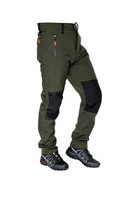 Su Rüzgar Geçirmez Kışlık Haki içi Polarlı Softshell Unisex Motorcu Pantolonu ürün fotoğrafı