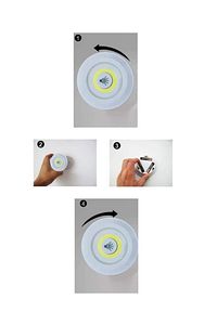 3'lü Uzaktan Kumandalı Yapışkanlı Kablosuz Led Spot Lambalar ürün fotoğrafı