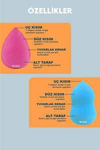 5 Mini + 1 Orta Boy Makyaj Sünger Seti Pembe Renk ürün fotoğrafı