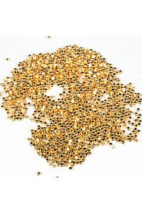 2 Mm Pirinç Üzeri Altın Kaplama Küp Boncuk, 1. Kalite Kararmaz Metal Küp Boncuk, (3 GRAM ~ 90 ADET) ürün fotoğrafı