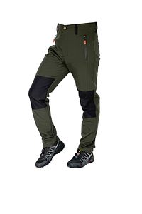 Su Rüzgar Geçirmez Kışlık Haki içi Polarlı Softshell Unisex Motorcu Pantolonu ürün fotoğrafı
