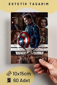 Marvel Duvar Posteri Kolaj Seti- Avengers Film Sahneleri - 60 Adet - Arkası Yapışkanlı - Kutulu Set ürün fotoğrafı