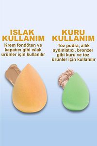 5 Mini + 1 Orta Boy Makyaj Sünger Seti Pembe Renk ürün fotoğrafı