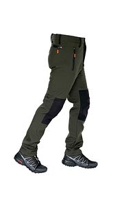 Su Rüzgar Geçirmez Kışlık Haki Polarlı Softshell Unisex Outdoor Trekking Pantolon ürün fotoğrafı
