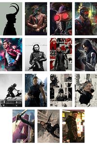 Marvel Duvar Posteri Kolaj Seti- Avengers Film Sahneleri - 60 Adet - Arkası Yapışkanlı - Kutulu Set ürün fotoğrafı
