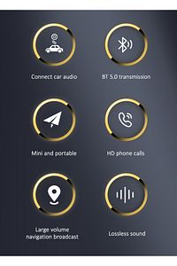 Usams Bluetooth 5.0 Receiver Usb Aux Wireless Araç Kiti Telefon Konuşma Müzik Dinleme Ba01 ürün fotoğrafı