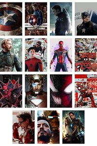 Marvel Duvar Posteri Kolaj Seti- Avengers Film Sahneleri - 60 Adet - Arkası Yapışkanlı - Kutulu Set ürün fotoğrafı