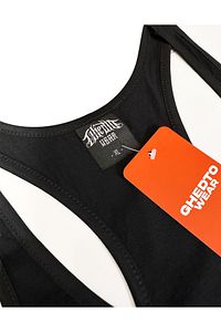 Erkek Siyah Monster Muscle Gym Fitness Tank Top Sporcu Atleti ürün fotoğrafı