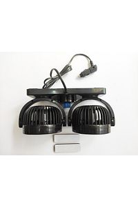 12 Volt Araç Içi Torpido Üstü Çift Fanlı Oto Vantilatör 360° Dönebilir ürün fotoğrafı