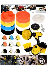 Pro 14 Pasta Cila Polisaj Süngeri Seti 115mm Matkap Uyumlu Pasta Cila Fırçalama Parlatma Seti ürün fotoğrafı
