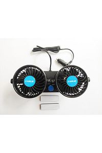 12 Volt Araç Içi Torpido Üstü Çift Fanlı Oto Vantilatör 360° Dönebilir ürün fotoğrafı