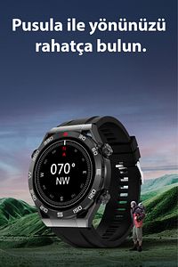 Smart Watch Dt Ultramate Elite Akıllı Saat Android Ios Uyumlu Çift Kordon Siri Nfc Gps ürün fotoğrafı
