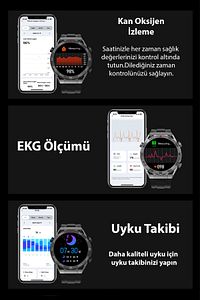 Smart Watch Dt Ultramate Elite Akıllı Saat Android Ios Uyumlu Çift Kordon Siri Nfc Gps ürün fotoğrafı