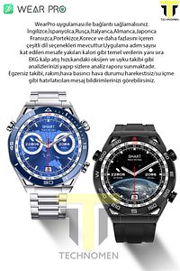 Smart Watch Dt Ultramate Elite Akıllı Saat Android Ios Uyumlu Çift Kordon Siri Nfc Gps ürün fotoğrafı